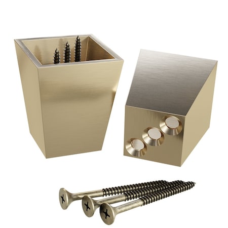 Designs Of Distinction Small Square Brass Slipper Cup - Polished Brass 01SLPR106PB1